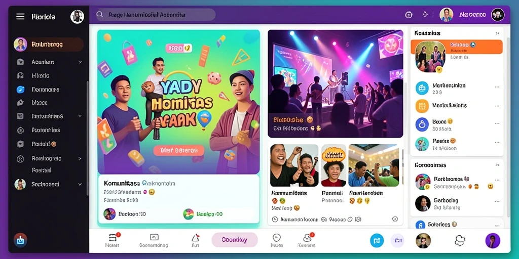 Fitur interaktif untuk berkomunikasi dengan pemain lain.