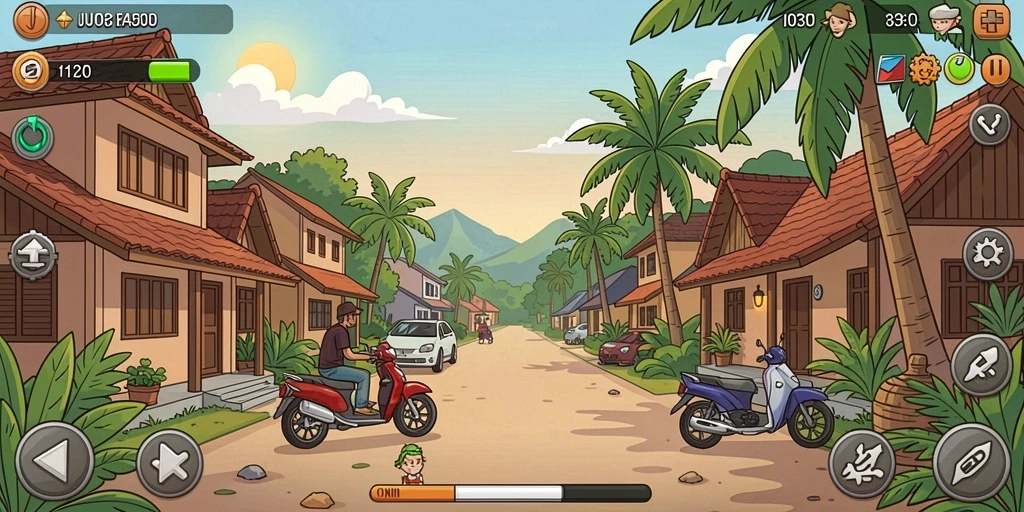 Karakter dengan desain unik dan menarik.