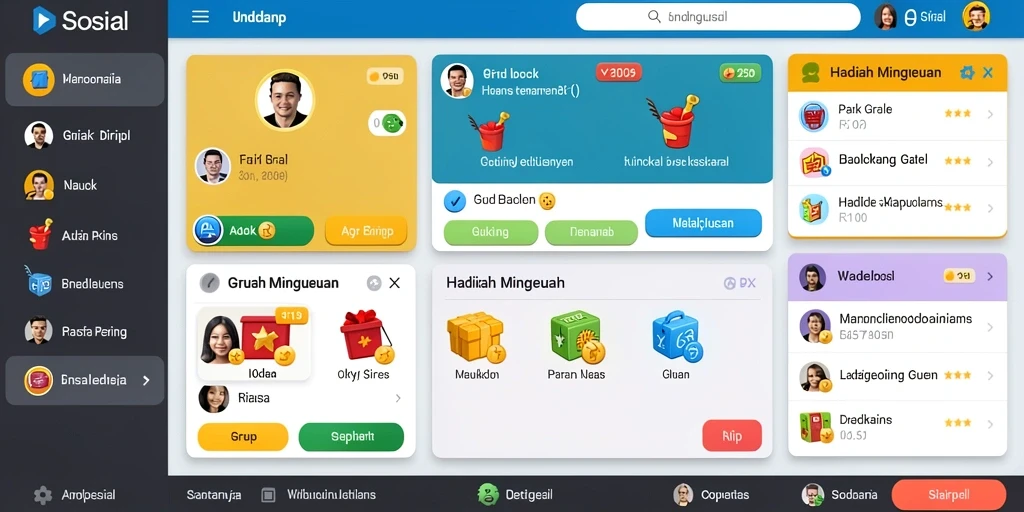 UI yang intuitif memudahkan navigasi di dalam game.